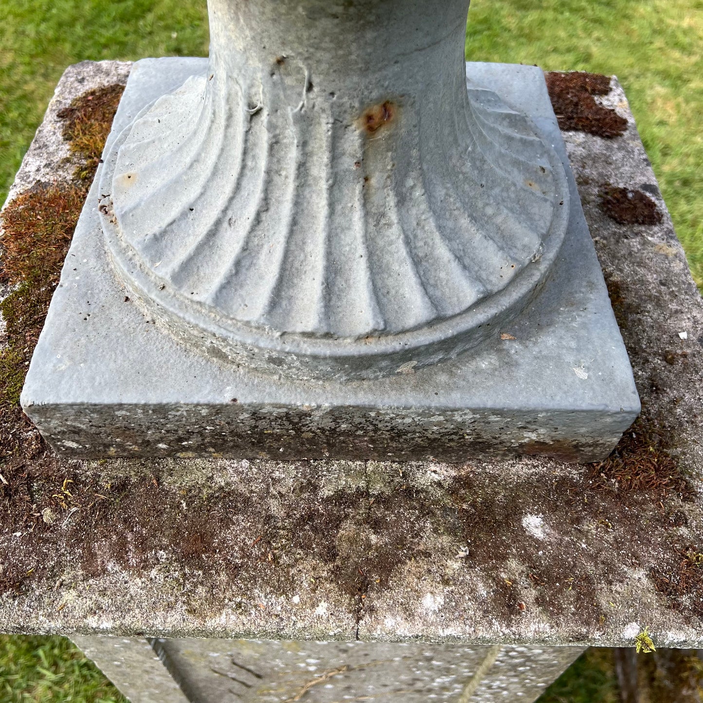 Exceptional Pair of English Campana Cast Iron Urns by Handyside Co. c.1870 with Plinths