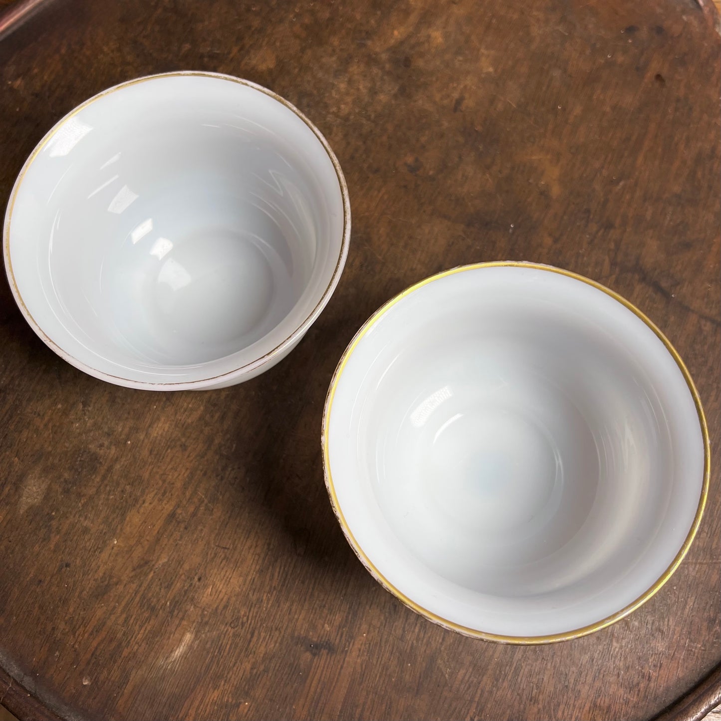 A Rare Pair of French Opaline Finger Bowls with the Imperial Cipher of Napoleon III, c.1855–1870