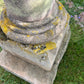 Wrought Iron Armillary Sphere upon English Carved Stone Column