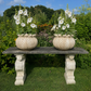 Pair of Italian Art Deco Carved Marble Lotus Form Planters, c.1930