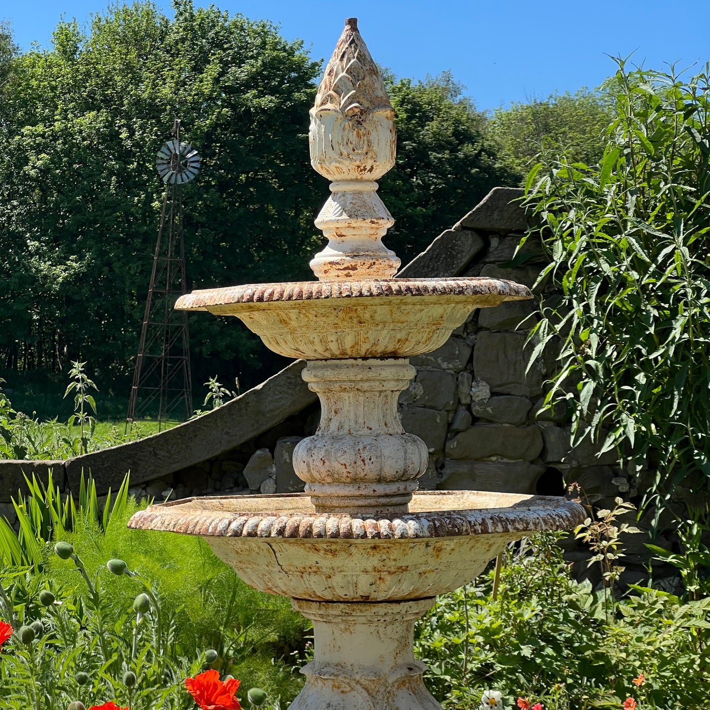 Late 20th Century Italianate Tiered Renaissance Style Fountain