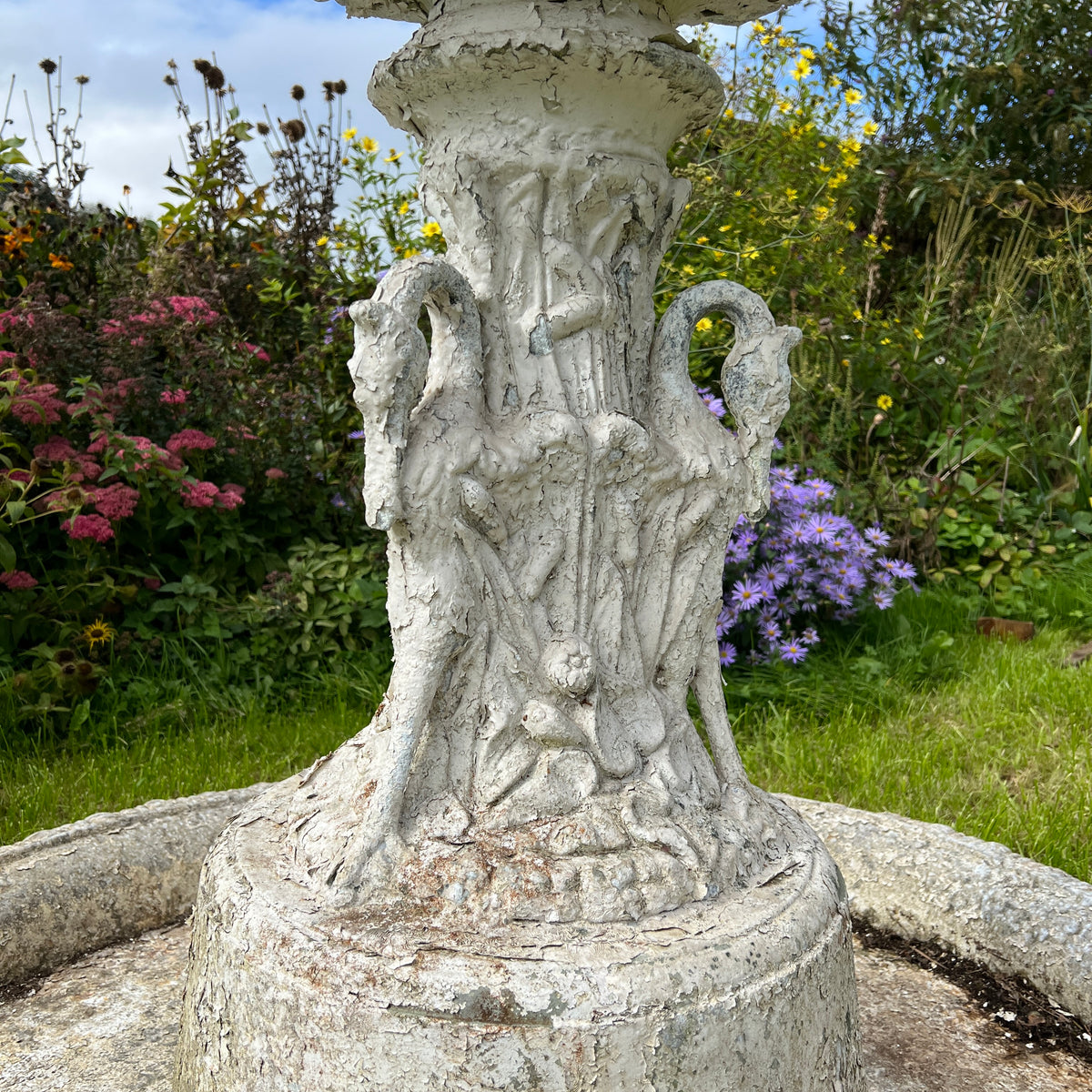 Late 19th Century American Zinc Garden Fountain, Attributed to J. W. Fiske, New York