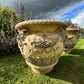 Pair of Huge Italianate Buff Terracotta Satyr Planters