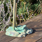 Set of Three Bronze Garden Cranes