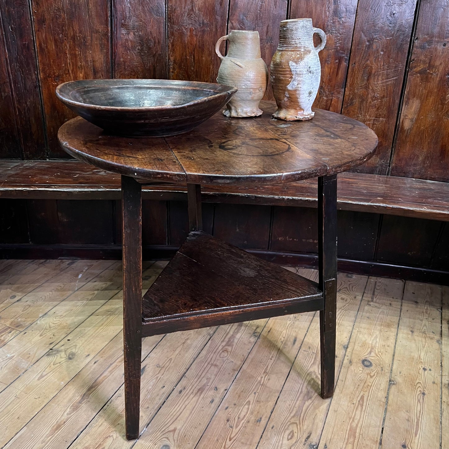 18th Century English Elm Cricket Table