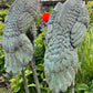 Pair of Meiji Style Bronze Garden Cranes with Fountain Spouts Mid 20th Century