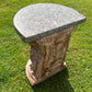 18th Century French Terracotta Putti Demi-Lune Table with Marble Top