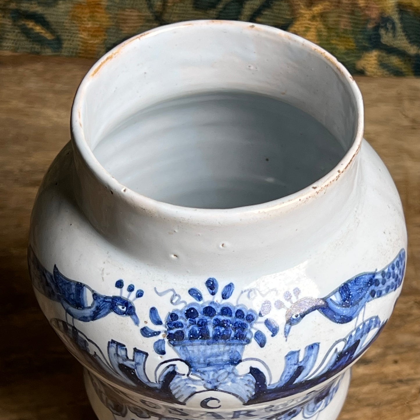 Dutch Delft Apothecary Jar Inscribed “C. Rosarum”, Late 17th/Early 18th Century