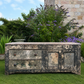English Georgian Painted Pine Dresser Base from Grantley Hall, c.1760