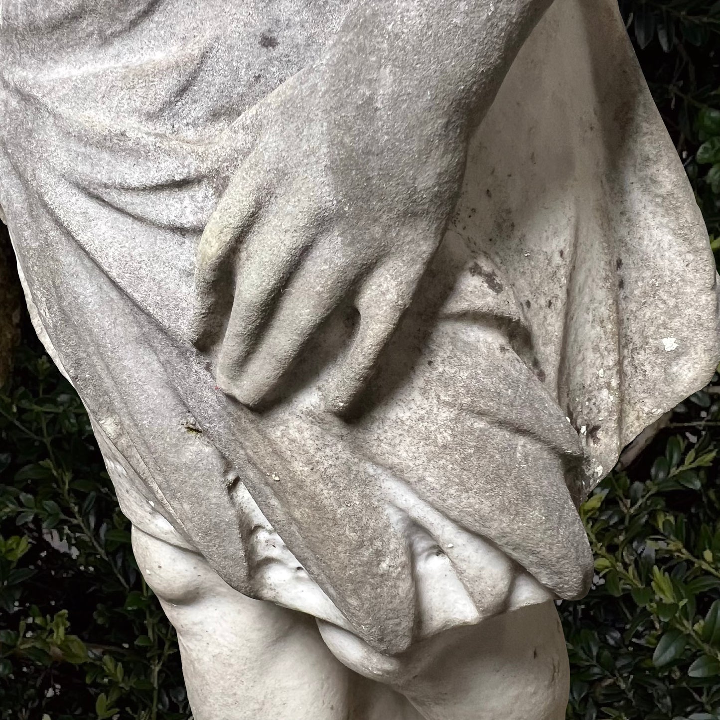 Serene French Marble Angel c.1860