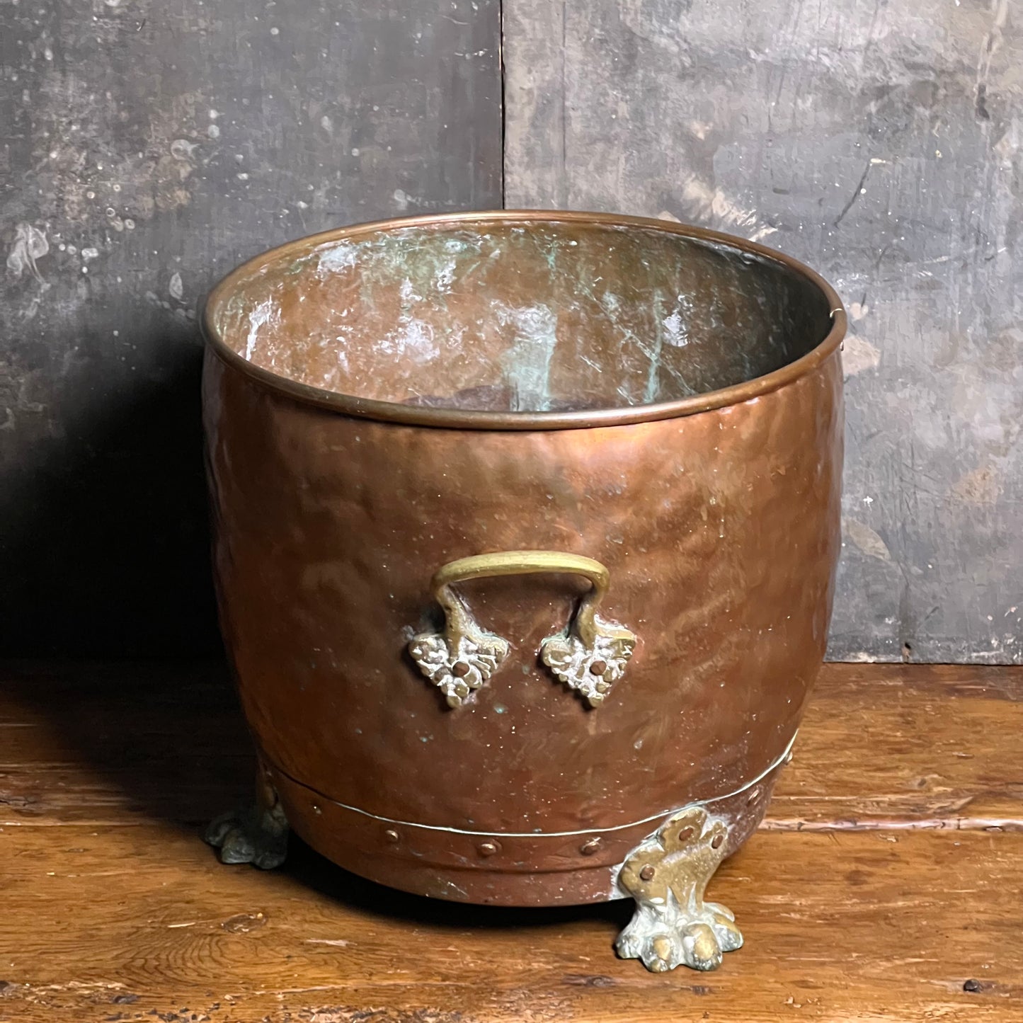 Medium 19th Century Copper Log Bin