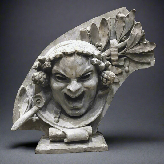 Italian Plaster Satyr Mask Sculpture