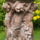 18th Century French Terracotta Putti Demi-Lune Table with Marble Top