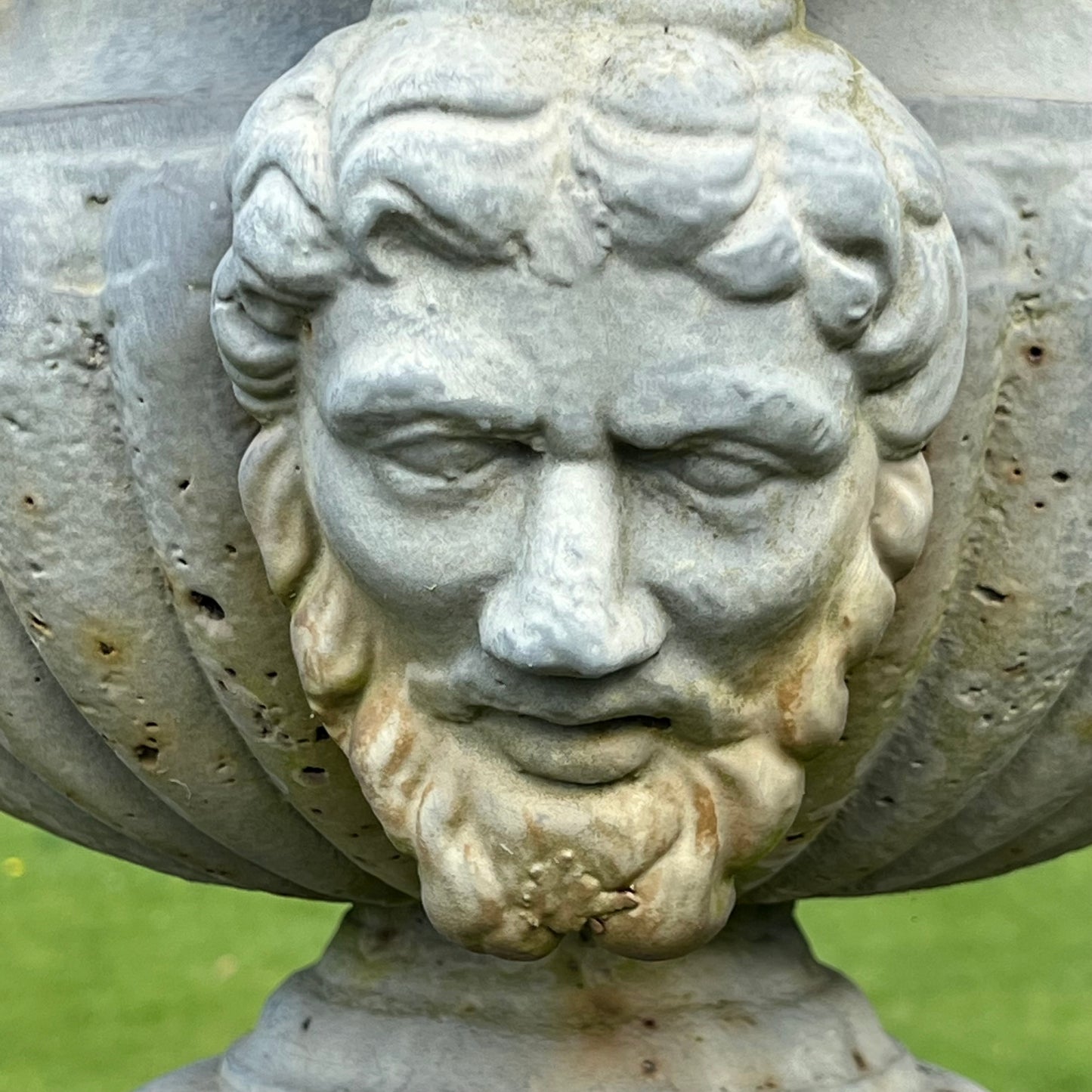 Exceptional Pair of English Campana Cast Iron Urns by Handyside Co. c.1870 with Plinths