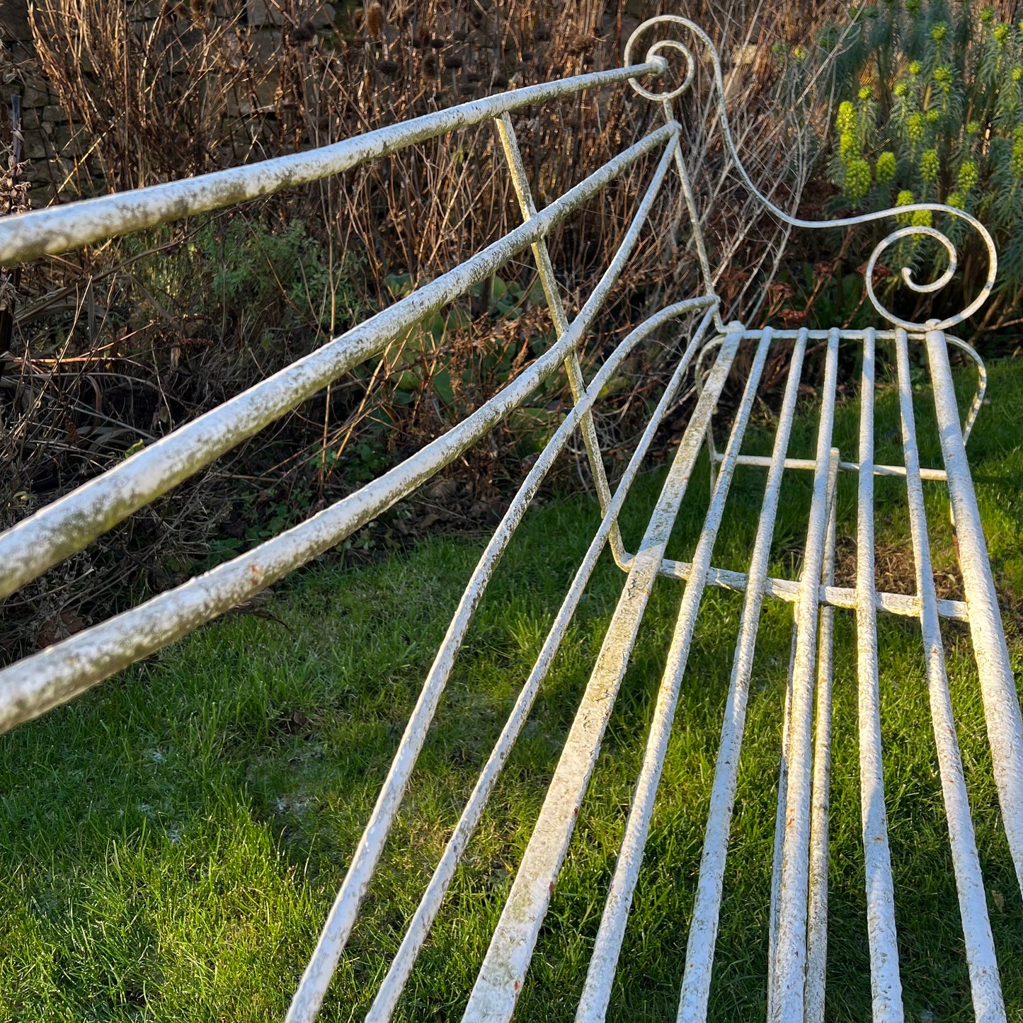 Regency Strapwork Wrought Iron Garden Bench c.1820