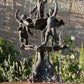 English Lead Garden Fountain with Cherub Figures, c.1920