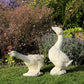 Pair of French Composite Stone Geese Mid-20th Century