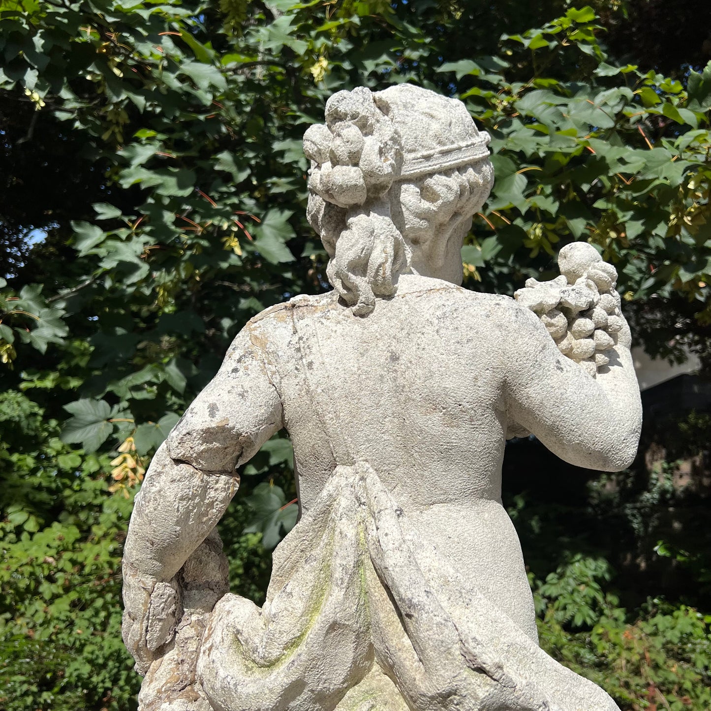 French Limestone Four Seasons Statues with Plinths c. Late 17th/Early 18th Century