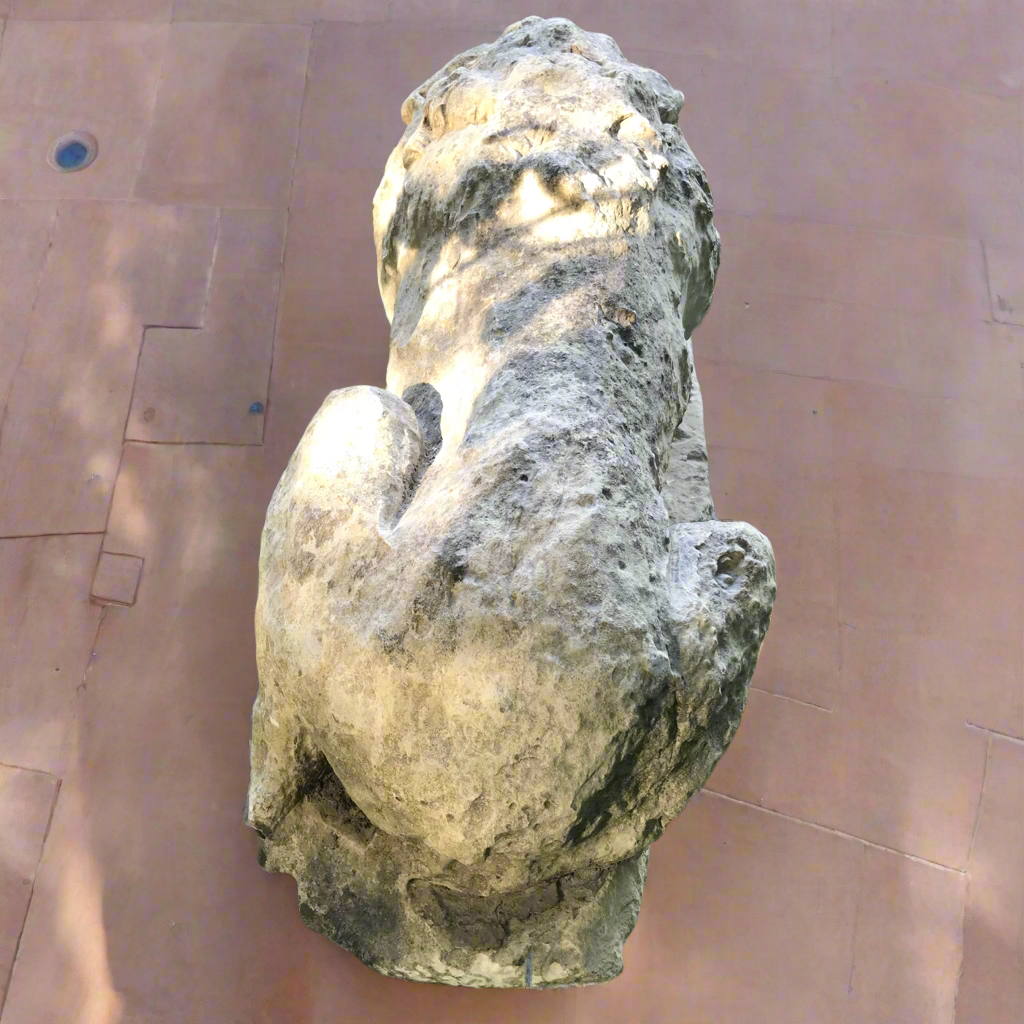 English Limestone Recumbent Lion, Georgian c.1750-1800 – From the Laughton Collection, Scarborough