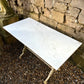 French Carrara Marble Topped Bistro Table c.1890