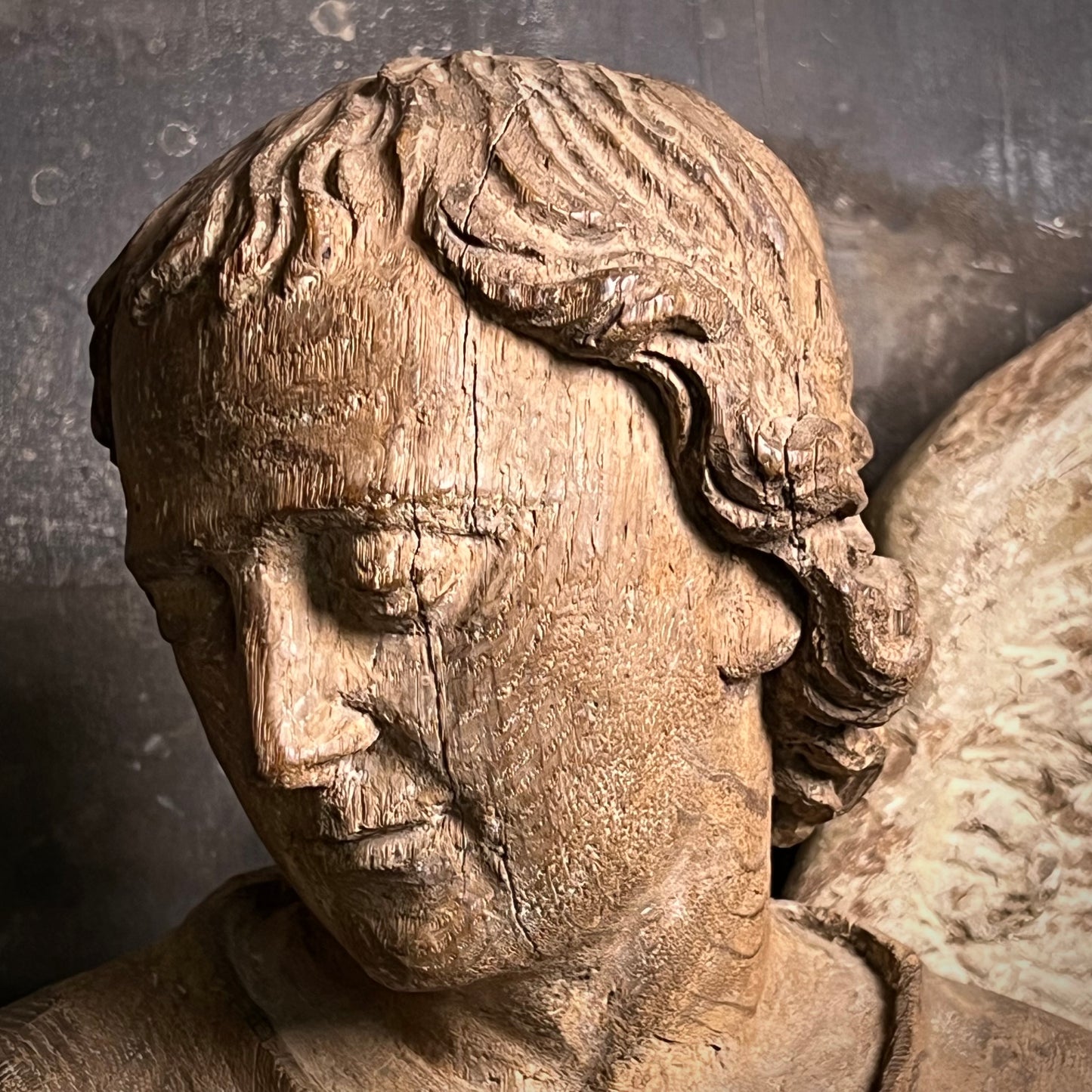 Large Baroque Carved Wooden Angel, c. 1680–1720