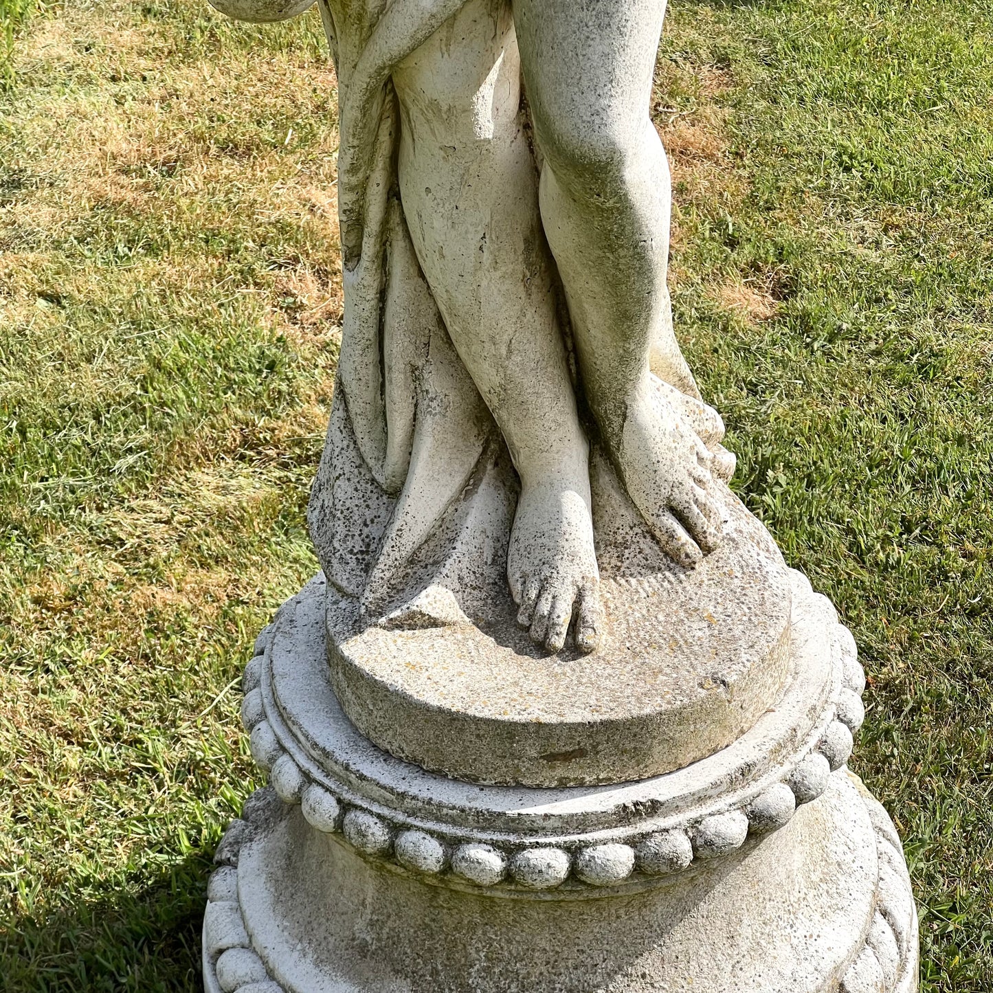Statue of a Classical Maiden Carrying Water and Wine Mid 20th Century
