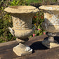 A Set of Four English Buff Terracotta Basket-Weave Garden Urns, c.1860–1880