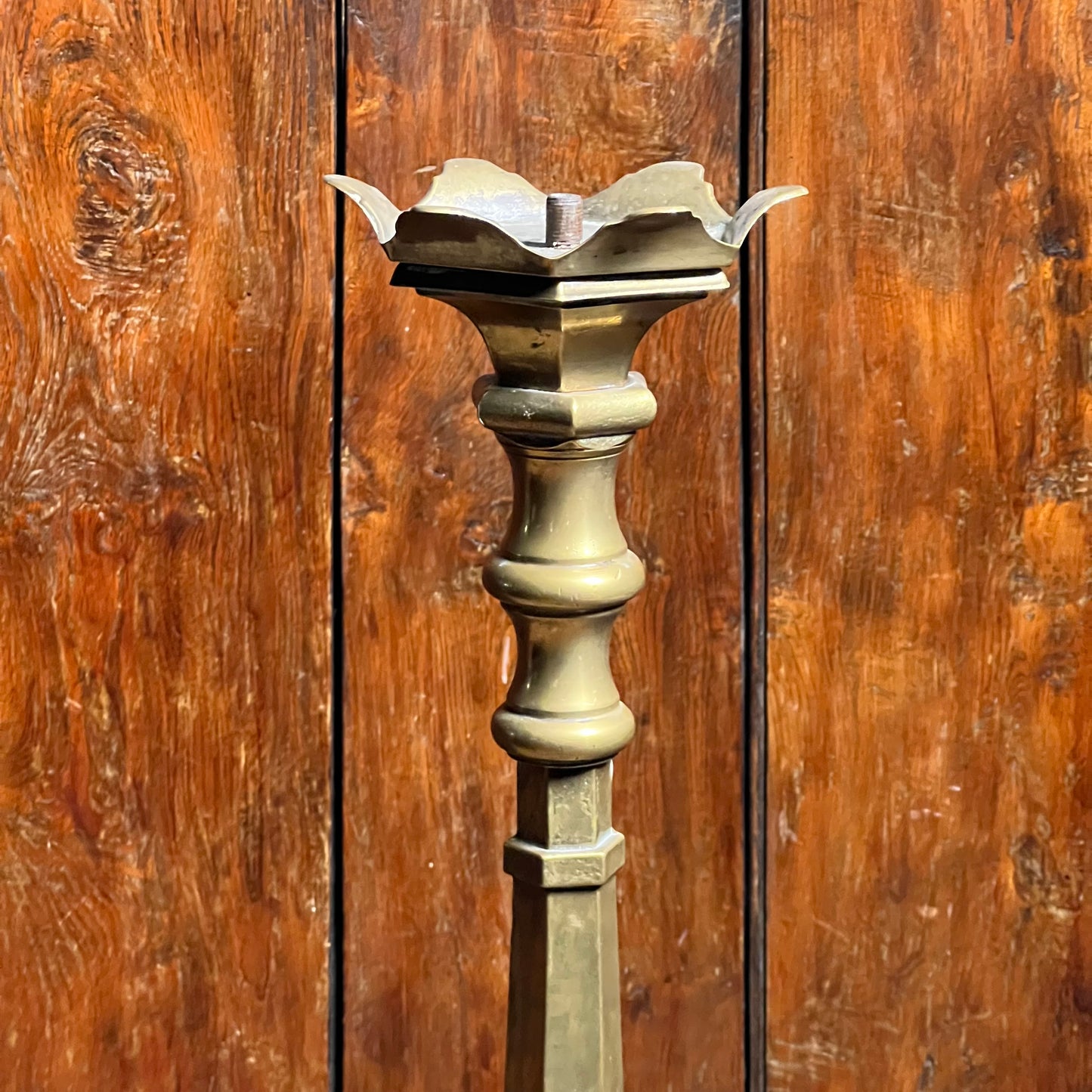 17th Century Italian Brass Ecclesiastical Floor Candlestick