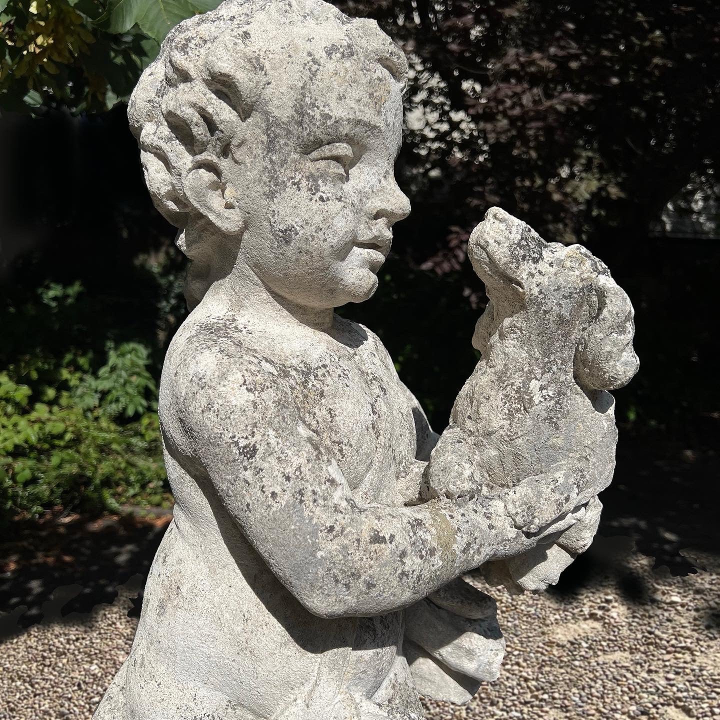 French Limestone Four Seasons Statues with Plinths c. Late 17th/Early 18th Century