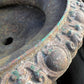 Pair of French Cast Iron Tazza Urns on Sandstone Plinths c.1880