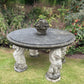 Composite Stone Table with Lion Supports