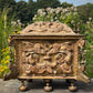 17th Century Italian Baroque Carved, Gilt & Polychrome Sarcophagus Form Reliquary Casket
