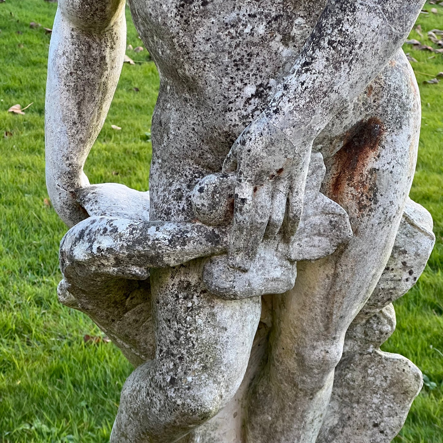 Neptune Statue and Fountain with Plinth Mid 20th Century