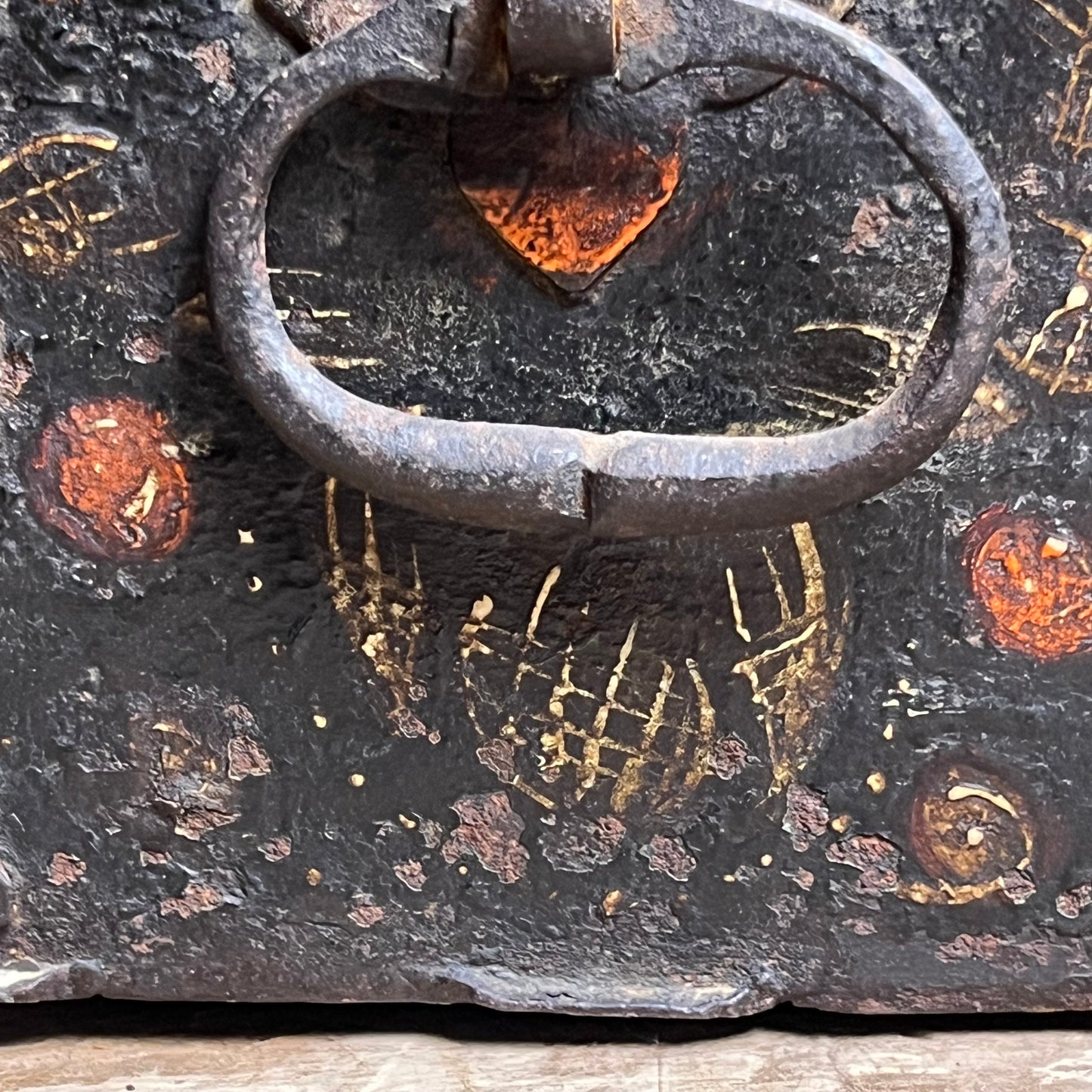 Renaissance Painted Iron Strong Box (Armoured Coffert) c.1580–1620, Nuremberg Southern Germany