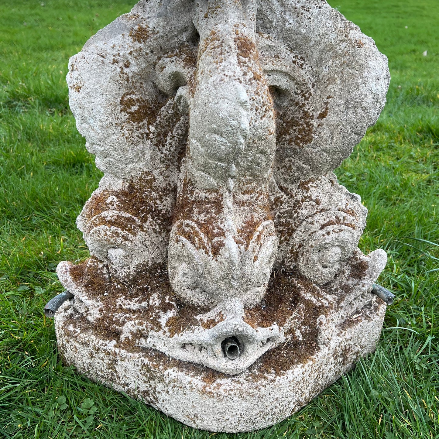 Italian Limestone Putti & Dolphin Fountain c.1700–1750
