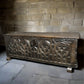 Remarkable English Oak Gothic Coffer c.1480