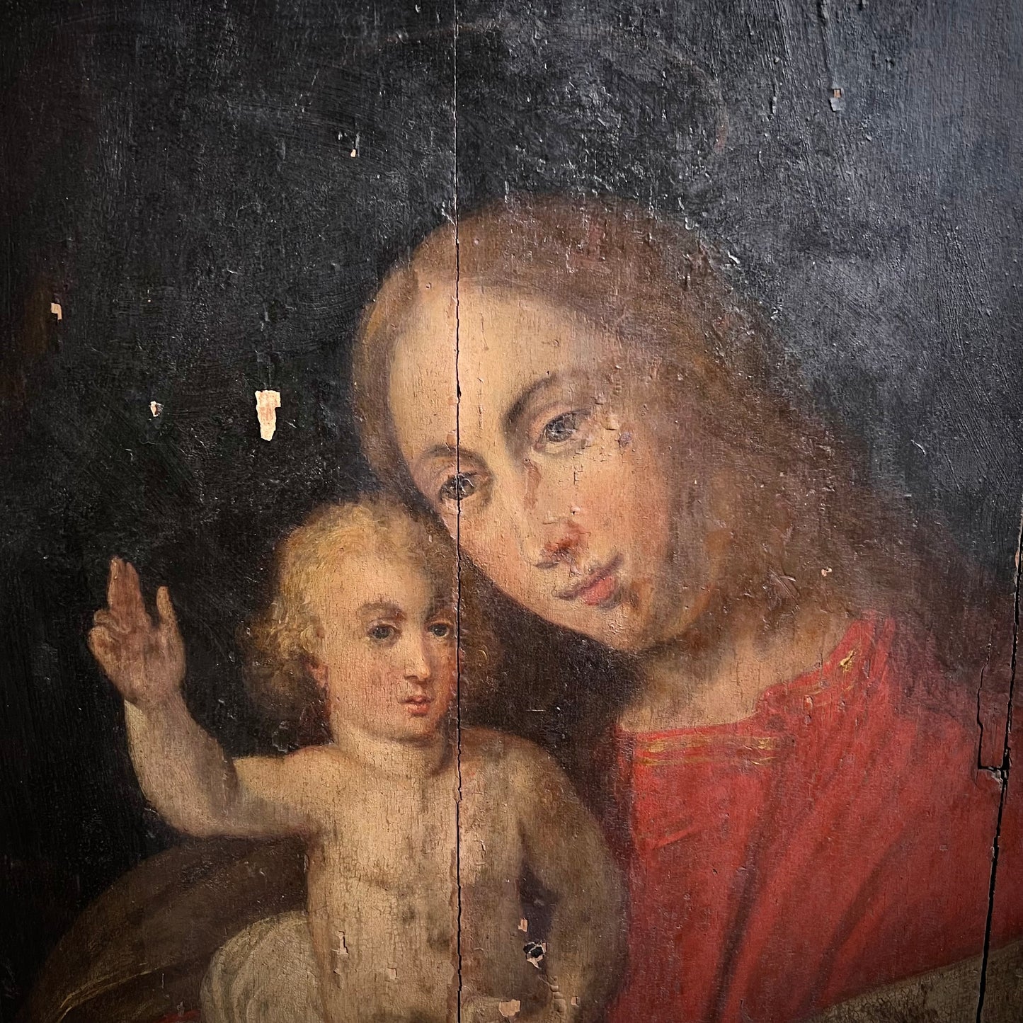 Madonna & Child Painting Northern European c.1640