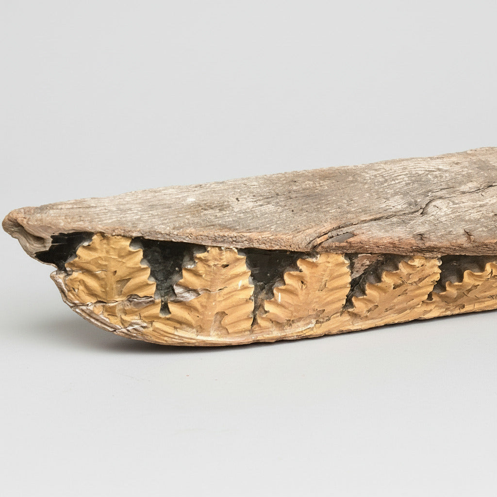 Late 18th–Early 19th-Century Carved English Oak Naval Acanthus Frieze, c.1790–1810