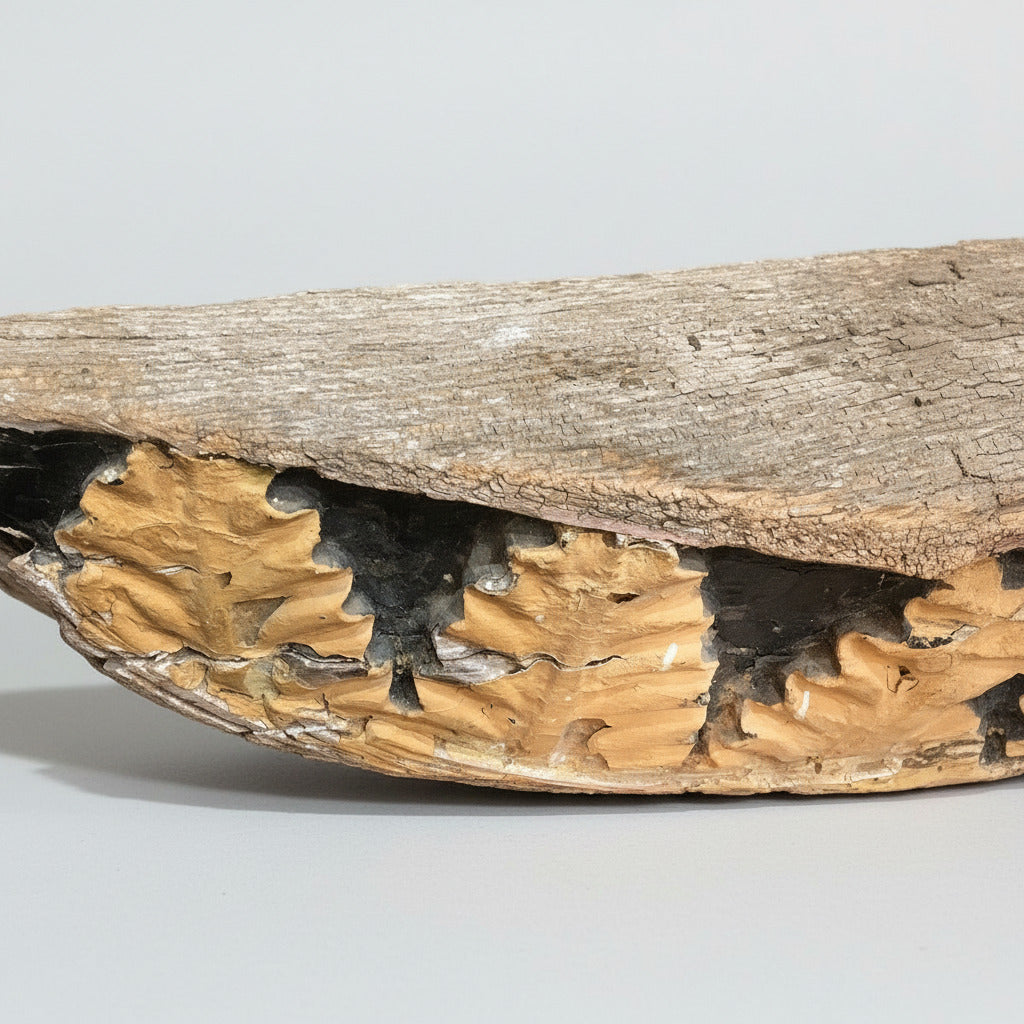 Late 18th–Early 19th-Century Carved English Oak Naval Acanthus Frieze, c.1790–1810