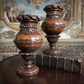 A Pair of Italian Renaissance Turned and Carved Walnut Altar Vases
Lombardy or Emilia c.1570–1600
