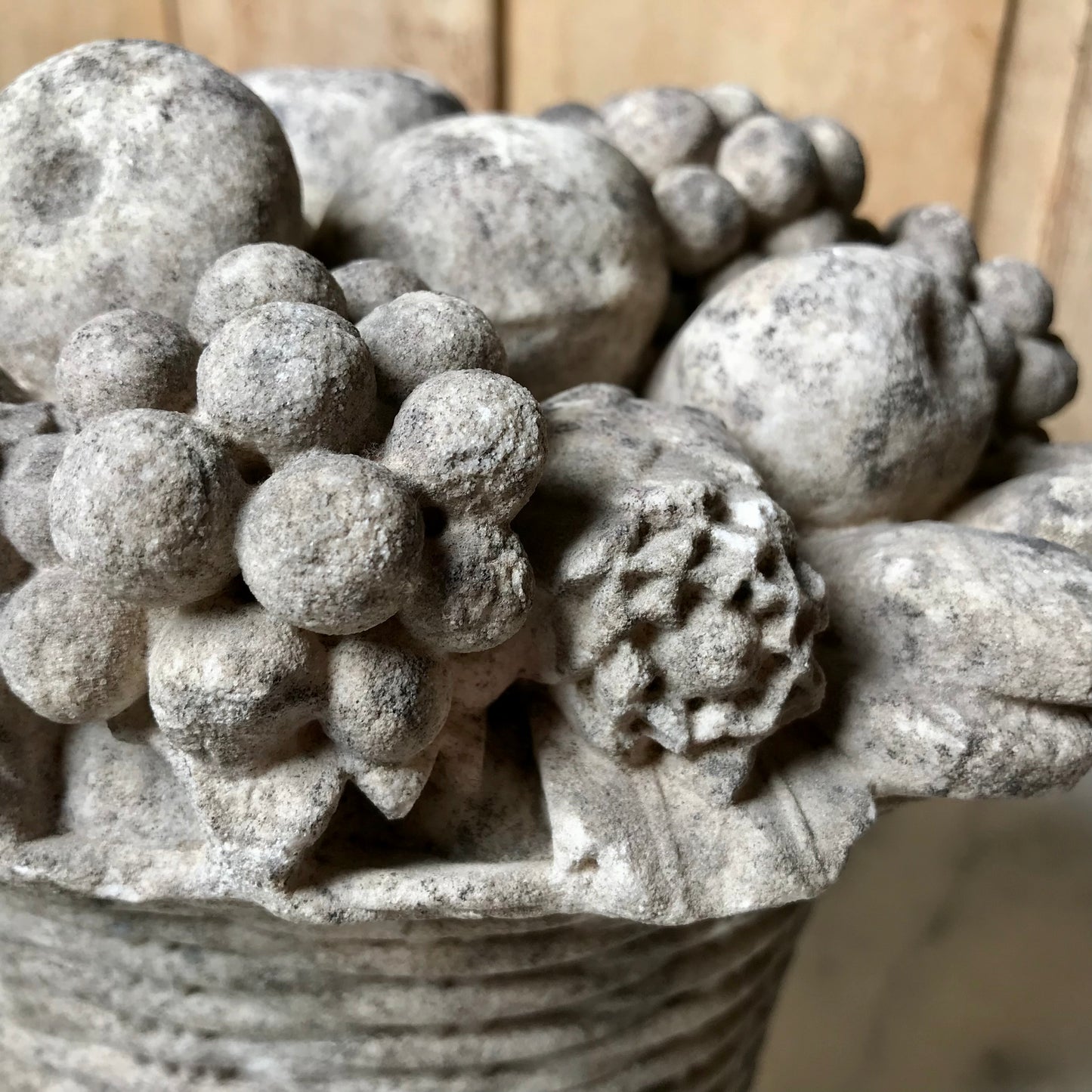 English Marble Basket of Fruits c.1750