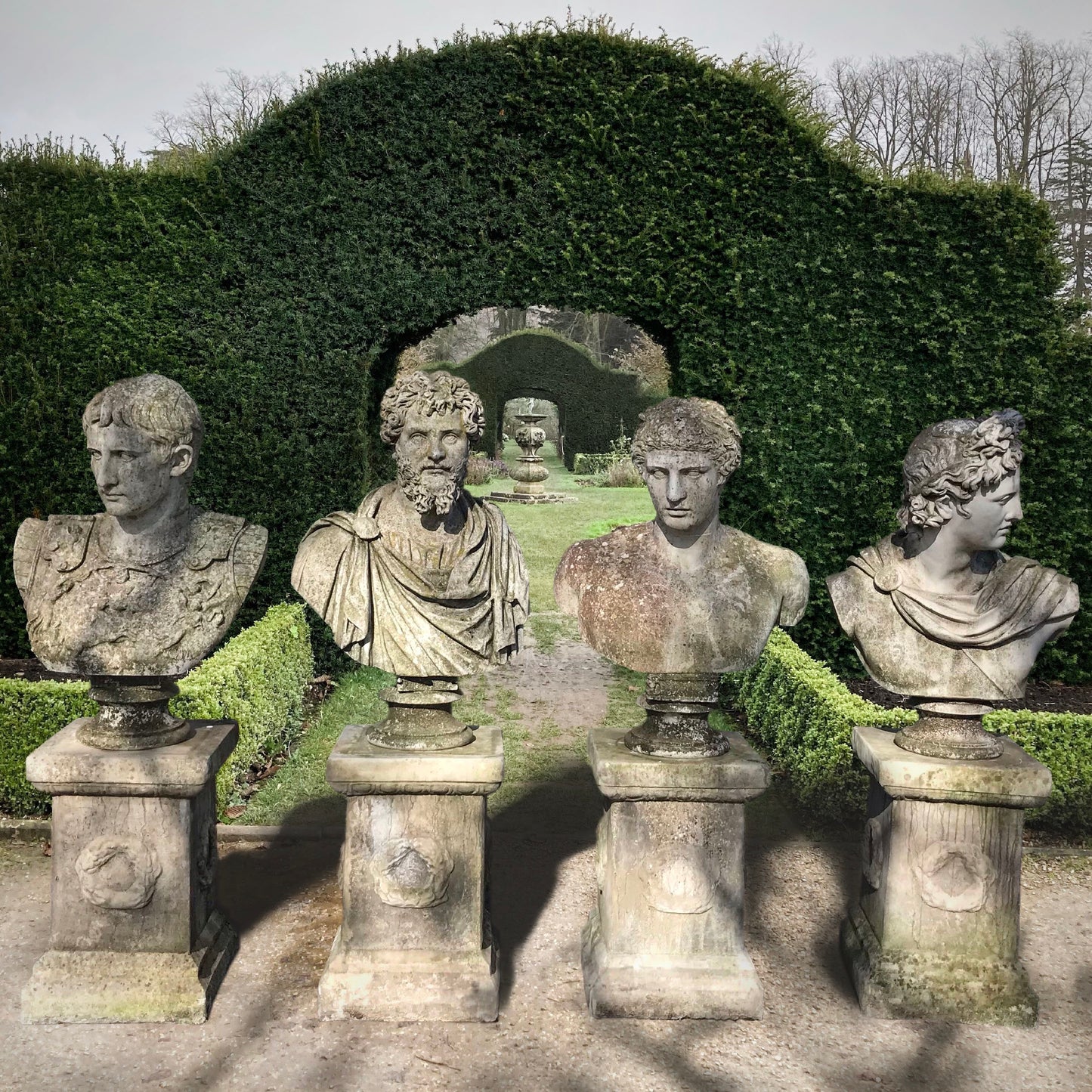 Four Classical Male Roman Busts