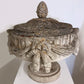 Monumental French Lidded Garden Urn with Swags