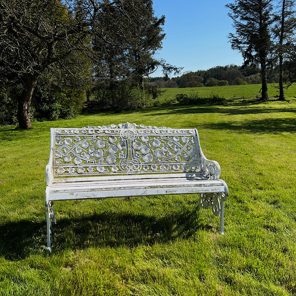 Nasturtium Bench in Aluminium, after Coalbrookdale from Crowe Hall, Bath