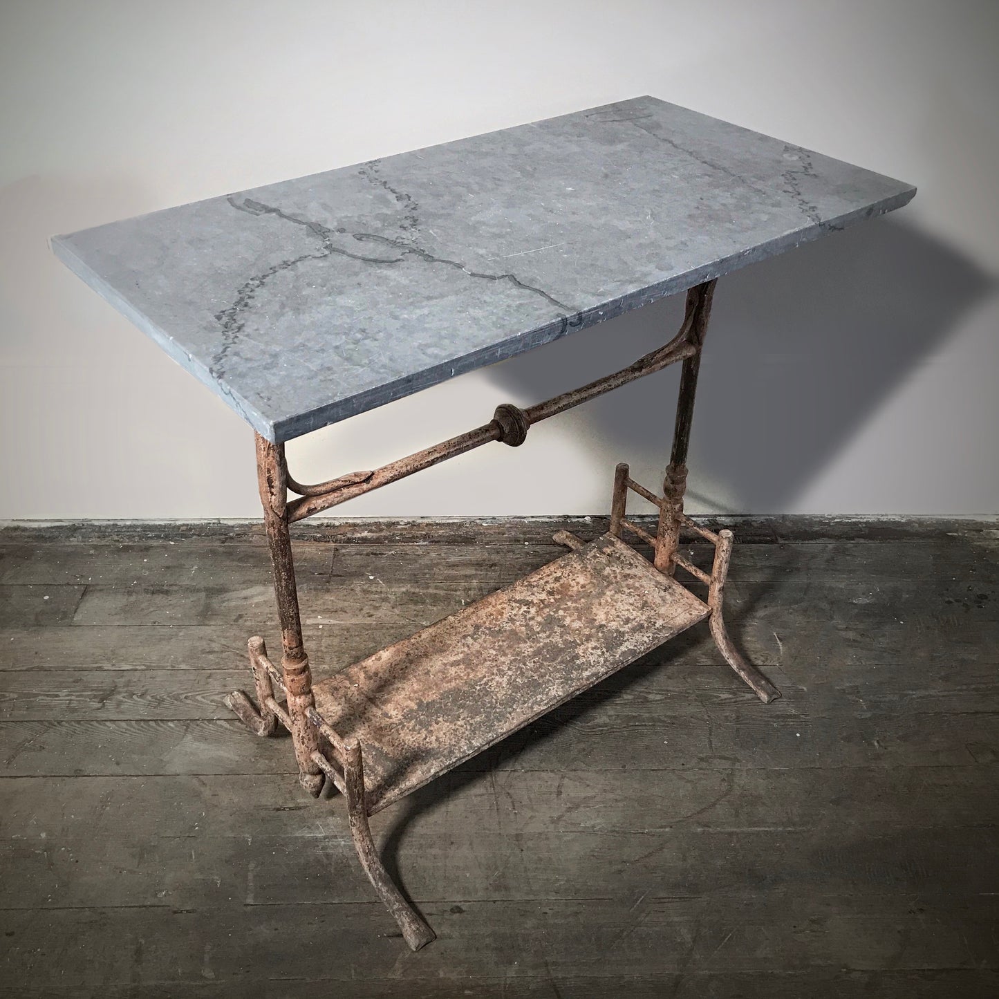 French Granite Top Metal Console Table c.1880