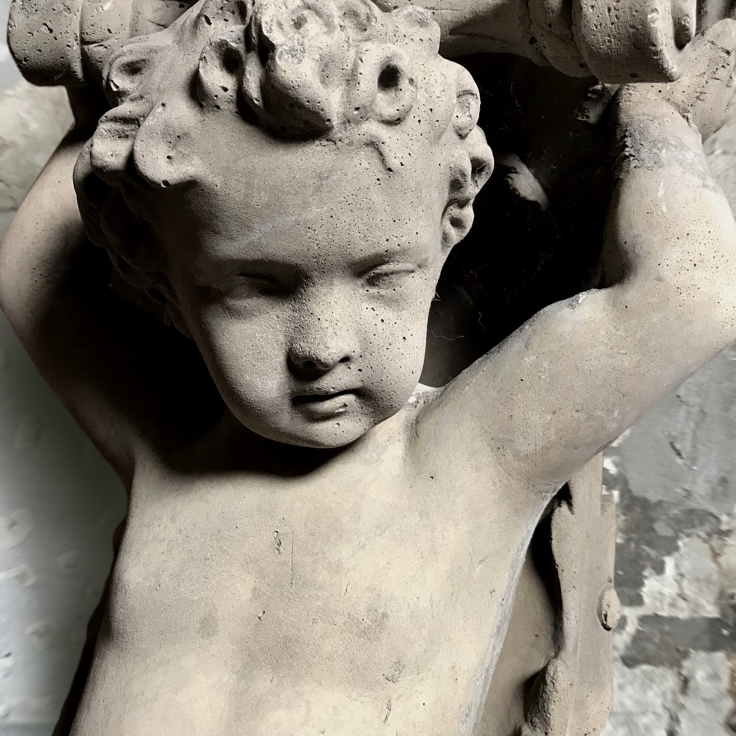 Pair of Cherub Caryatids