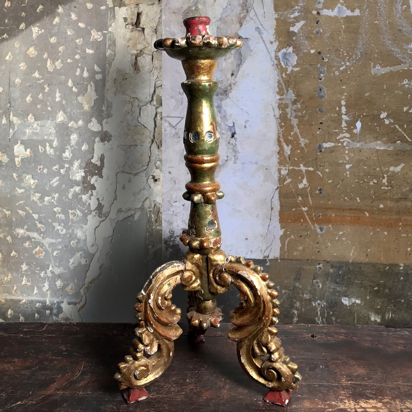 Large Italian Three-legged Candlestick c.1880