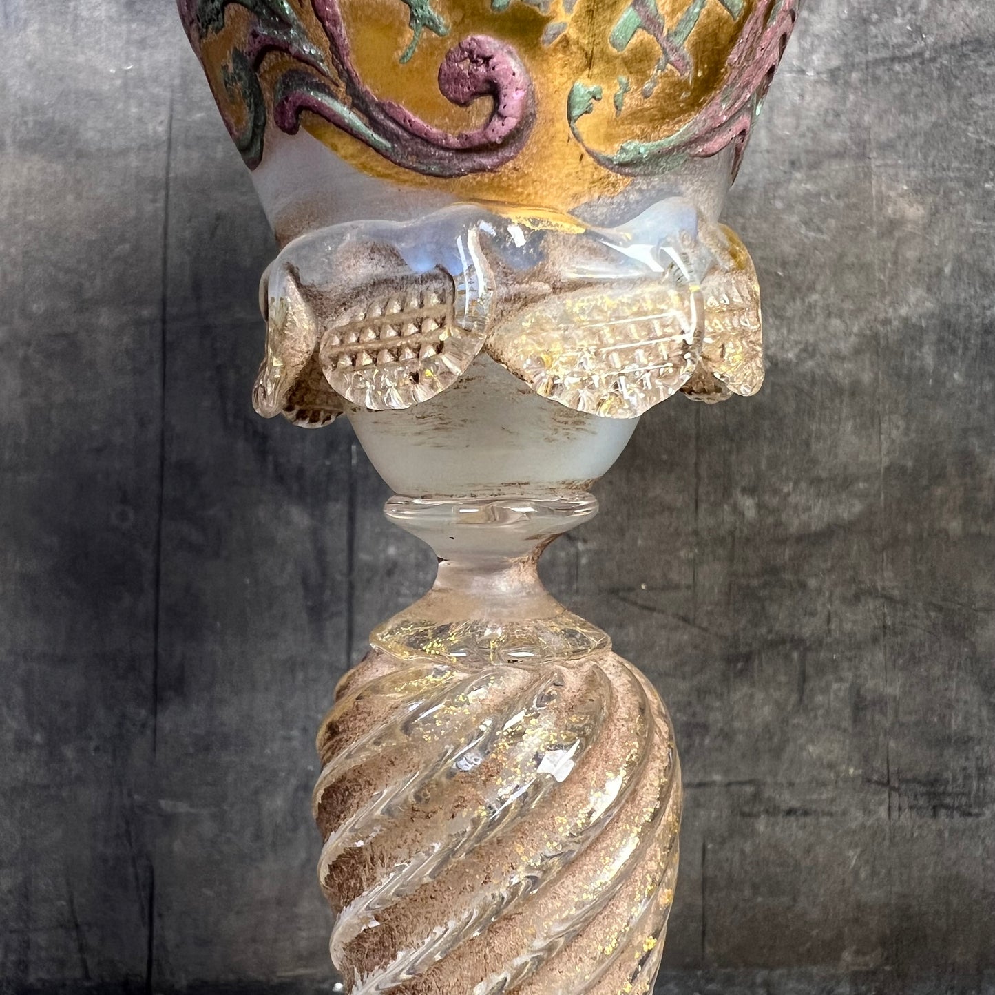 Stunning Collection of Five Venetian Murano Goblets