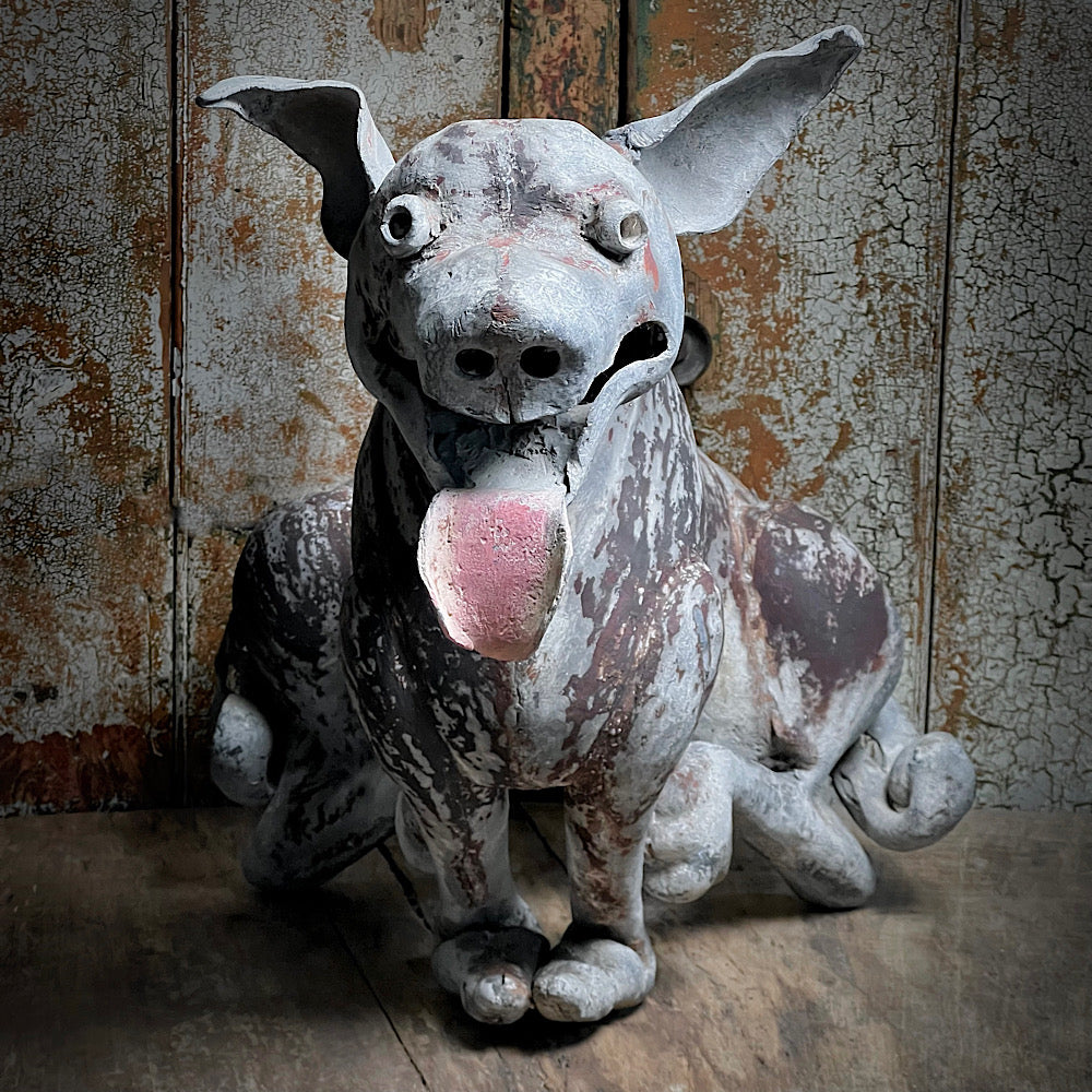 Gothic Revival Lead Gargoyle Hound c.1840