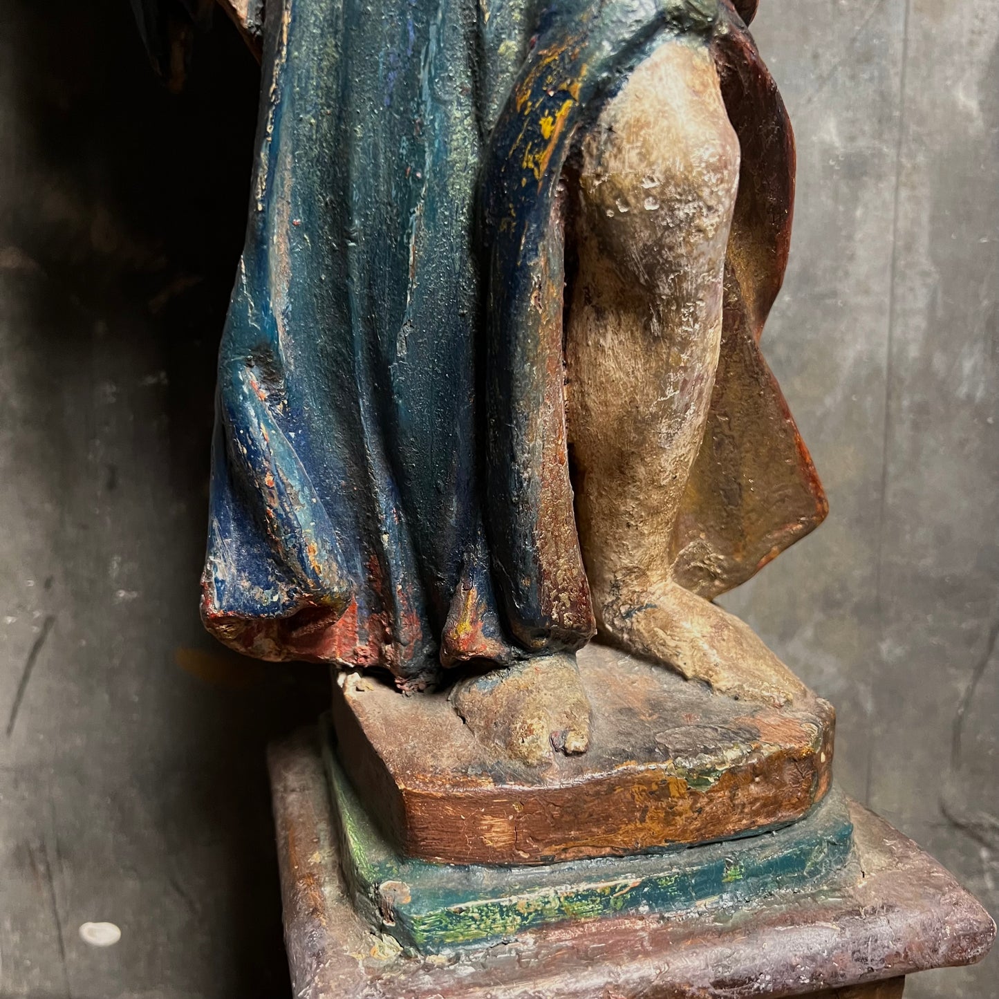 Carved Angel With Cornucopia Pricket Candlestick c.1680 and Later